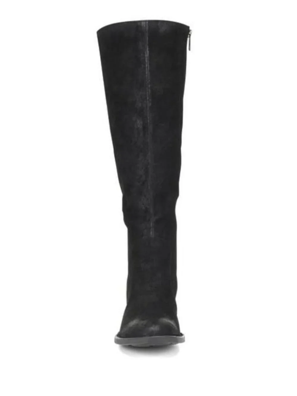 Born Black Felicia Distressed Knee High Suede Boot Side Zipper and Back 8